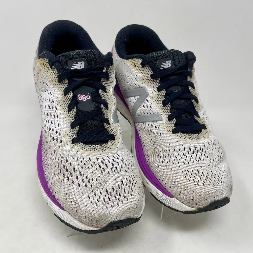 New Balance 880 Running Shoes Womens Sz 9 White Purple 1.144=I.10.4